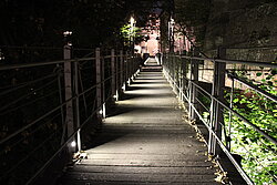 Chain bridge at night Nuremberg